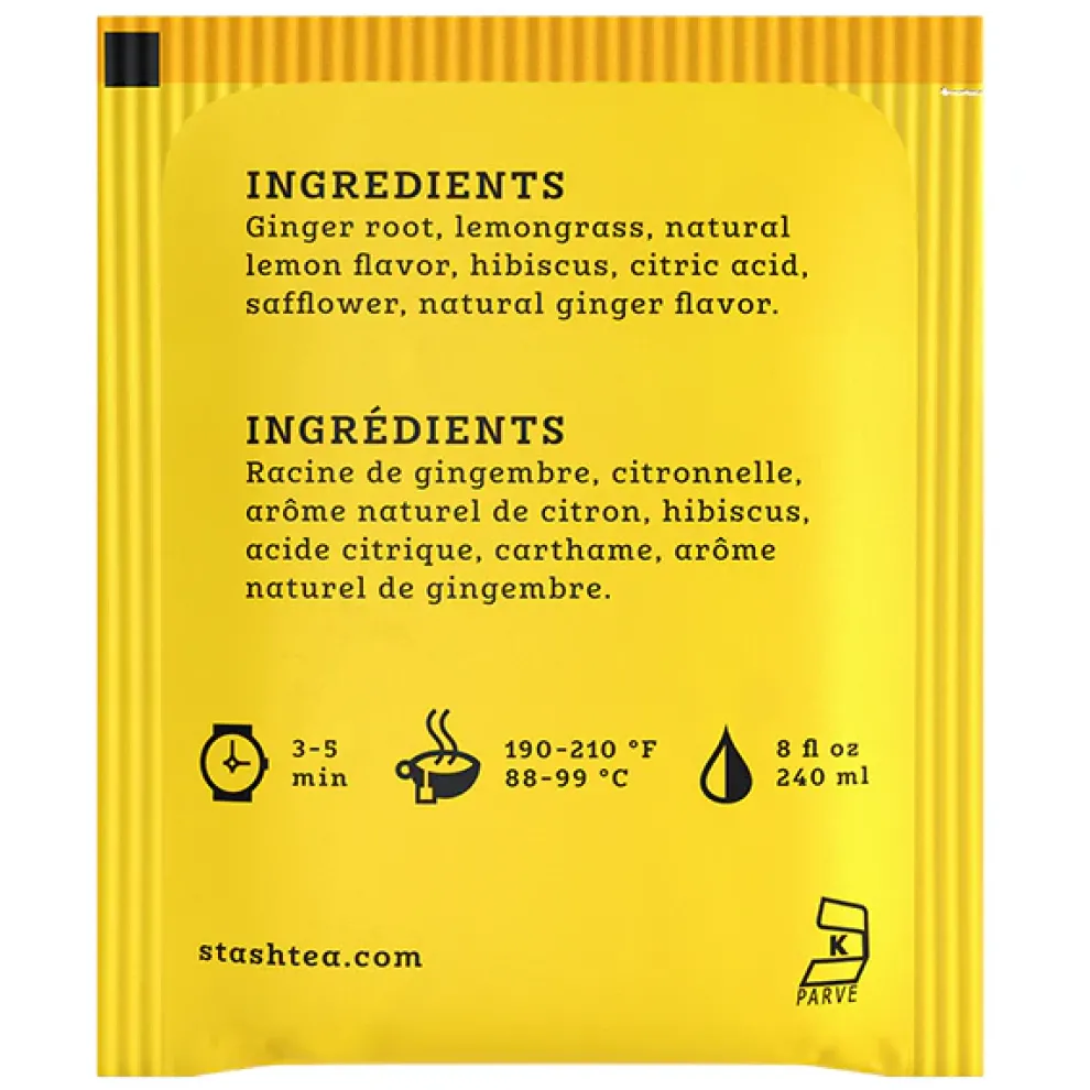 Lemon Ginger Vitality Herbal Tea